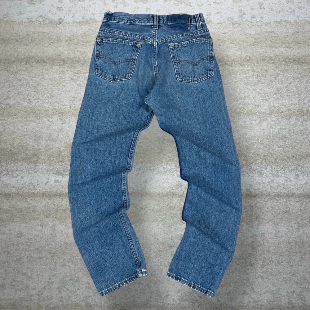 Vintage 90s Levis Jeans 501 28x30 Regular Straight Leg Fit Medium Wash Made USA